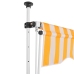 Toldo manual retráctil 200 cm naranja y blanco a rayas