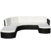 Set de muebles de jardín 4 pzas y cojines ratán sintético negro