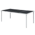 Juego de comedor de jardín 9 piezas de acero negro