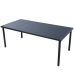 Juego de comedor de jardín 9 piezas de acero negro