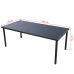 Juego de comedor de jardín 9 piezas de acero negro