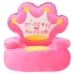 Silla de peluche para niños princesa rosa