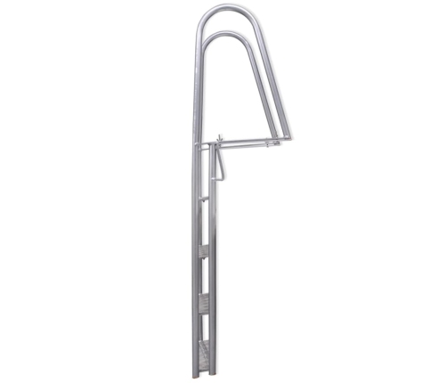 Escalera para piscina/muelle con 4 peldaños aluminio 167 cm