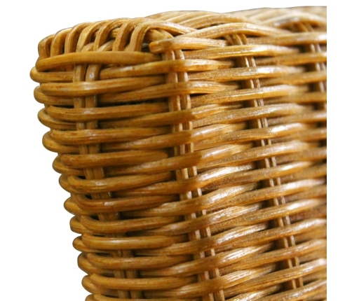 Sillas de comedor 2 unidades ratán natural marrón