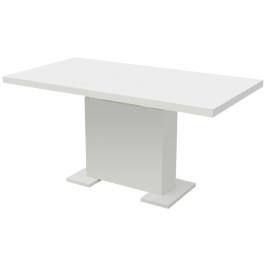 Mesa de comedor extensible negra con brillo