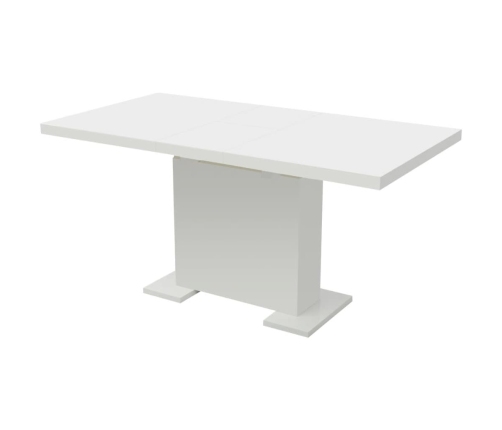 vidaXL Mesa de comedor extensible negra con brillo