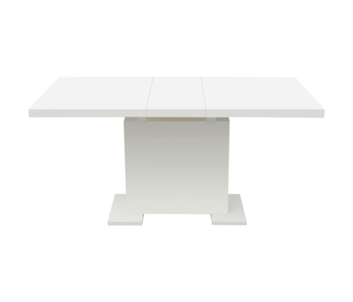 vidaXL Mesa de comedor extensible negra con brillo