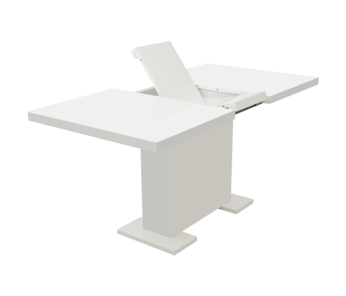 vidaXL Mesa de comedor extensible negra con brillo