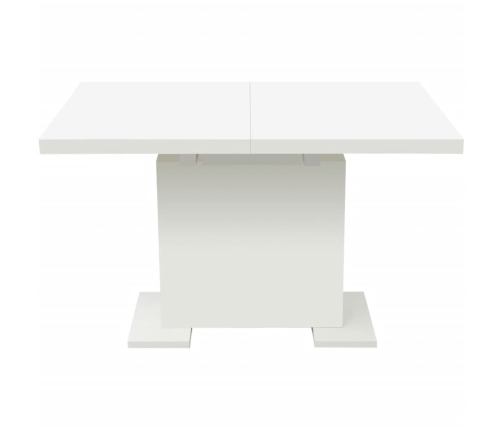 vidaXL Mesa de comedor extensible negra con brillo