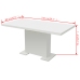 vidaXL Mesa de comedor extensible negra con brillo