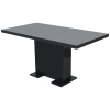 Mesa de comedor extensible negra con brillo