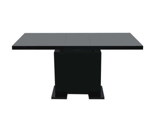 Mesa de comedor extensible negra con brillo