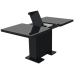 Mesa de comedor extensible negra con brillo