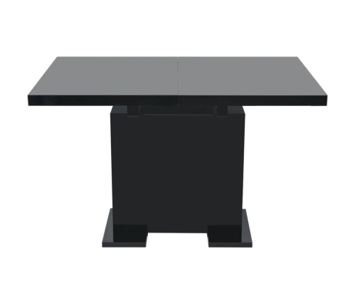 Mesa de comedor extensible negra con brillo