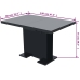 Mesa de comedor extensible negra con brillo