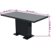 Mesa de comedor extensible negra con brillo