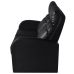 Sillón de 2 plazas con LED cuero sintético negro