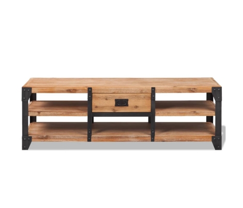 Mueble para TV madera maciza de acacia 140x40x45 cm