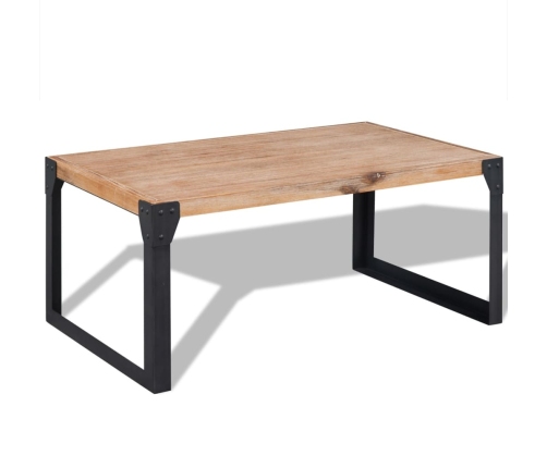 Mesa de centro de madera maciza de acacia 100x60x45 cm