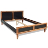 vidaXL Estructura de cama madera acacia maciza negra 180x200 cm