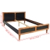 Estructura de cama madera acacia maciza negra 180x200 cm