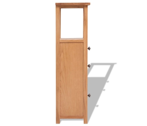 Mueble de esquina de madera de roble maciza 26x26x94 cm