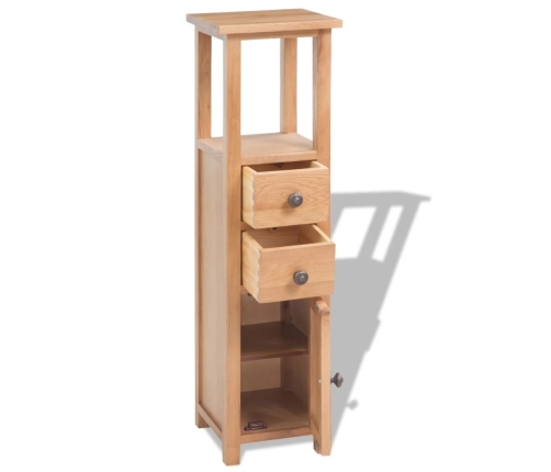 Mueble de esquina de madera de roble maciza 26x26x94 cm