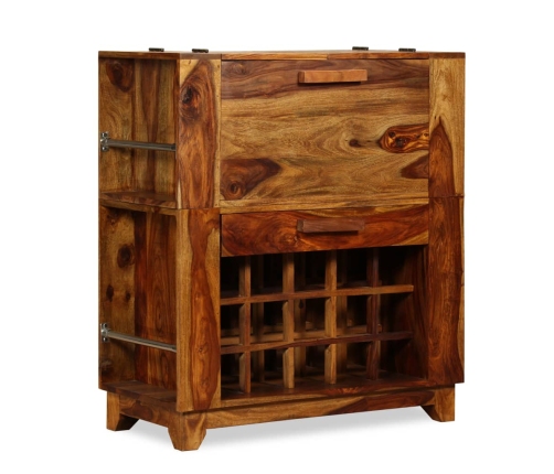 Mueble bar madera maciza de sheesham 85x40x95 cm