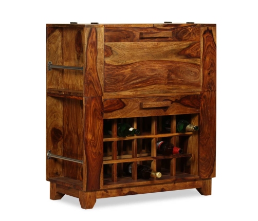 Mueble bar madera maciza de sheesham 85x40x95 cm