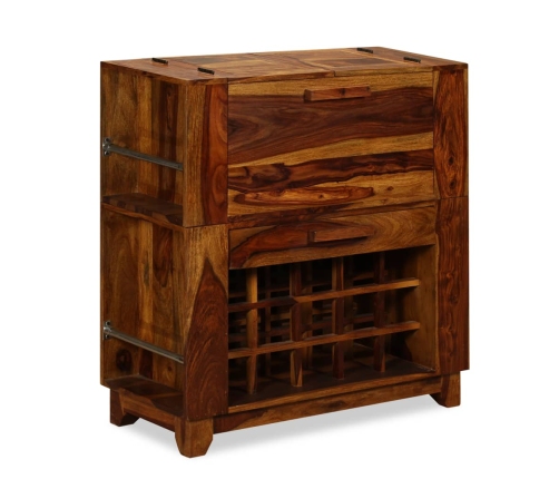 Mueble bar madera maciza de sheesham 85x40x95 cm