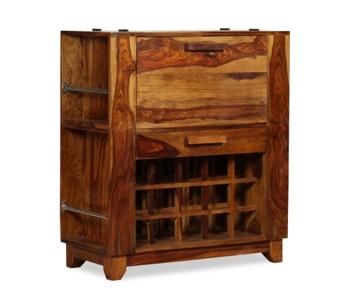 Mueble bar madera maciza de sheesham 85x40x95 cm