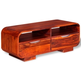 Mesa de centro de madera maciza de sheesham 90x40x35 cm