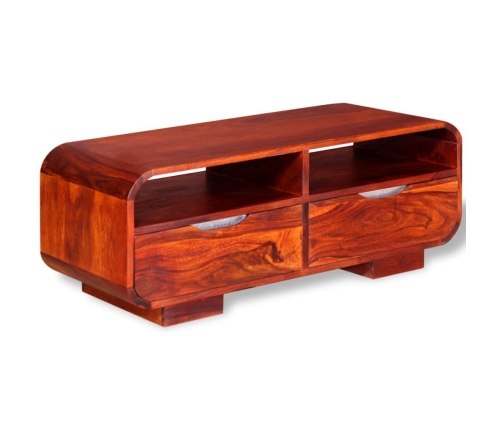 vidaXL Mesa de centro de madera maciza de sheesham 90x40x35 cm