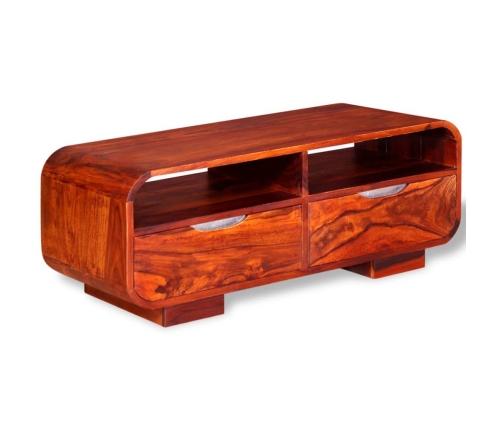 vidaXL Mesa de centro de madera maciza de sheesham 90x40x35 cm