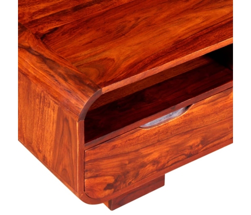 Mesa de centro de madera maciza de sheesham 90x40x35 cm