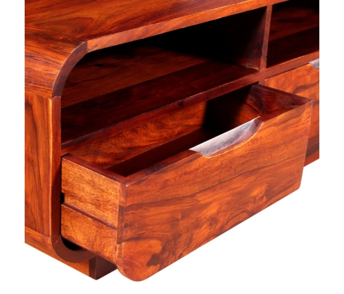 Mesa de centro de madera maciza de sheesham 90x40x35 cm