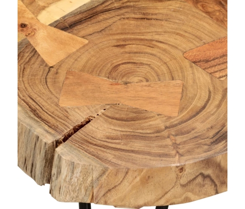 vidaXL Mesa de centro de tronco madera maciza de acacia (55-60)x40 cm