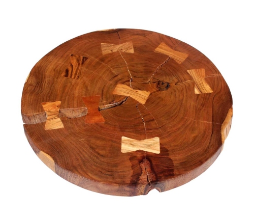 vidaXL Mesa de centro de tronco madera maciza de acacia (55-60)x40 cm