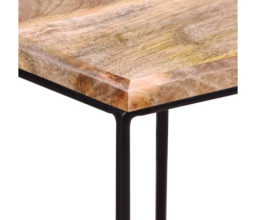 vidaXL Mesa de centro de madera maciza de mango 56x48x40 cm