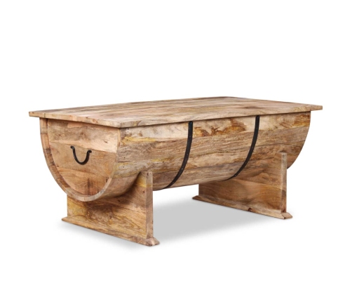 vidaXL Mesa de centro de madera maciza de mango 88x50x40 cm