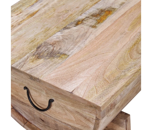 vidaXL Mesa de centro de madera maciza de mango 88x50x40 cm