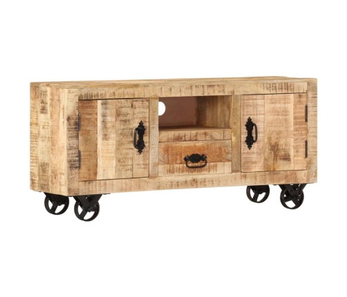 Mueble de TV madera de mango rugosa 110x30x50 cm