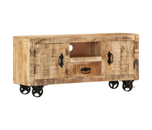 Mueble de TV madera de mango rugosa 110x30x50 cm