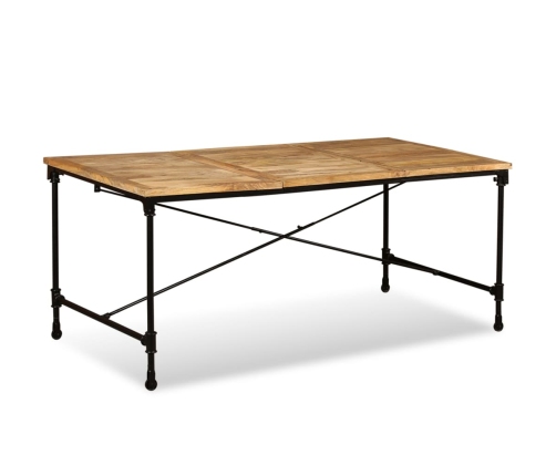 Mesa de comedor de madera maciza de mango 180 cm