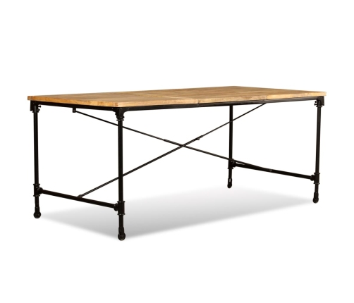 Mesa de comedor de madera maciza de mango 180 cm