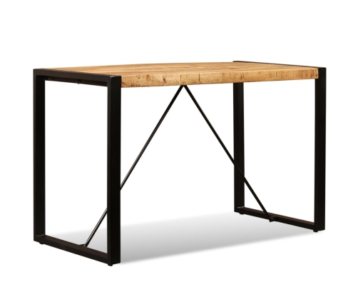 Mesa de comedor de madera maciza de mango rugosa 120 cm