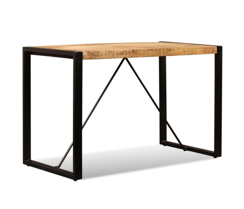 Mesa de comedor de madera maciza de mango rugosa 120 cm