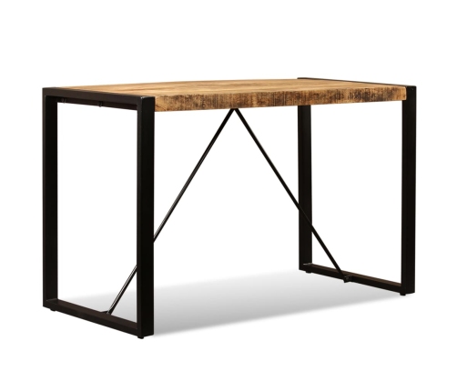 Mesa de comedor de madera maciza de mango rugosa 120 cm