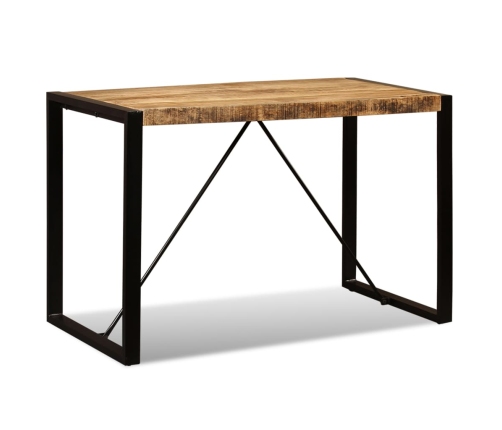 Mesa de comedor de madera maciza de mango rugosa 120 cm