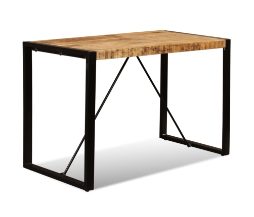 Mesa de comedor de madera maciza de mango rugosa 120 cm